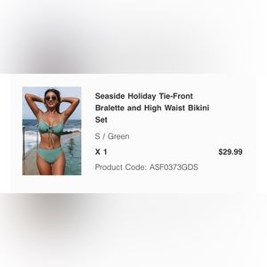 Green swimsuit, bikini